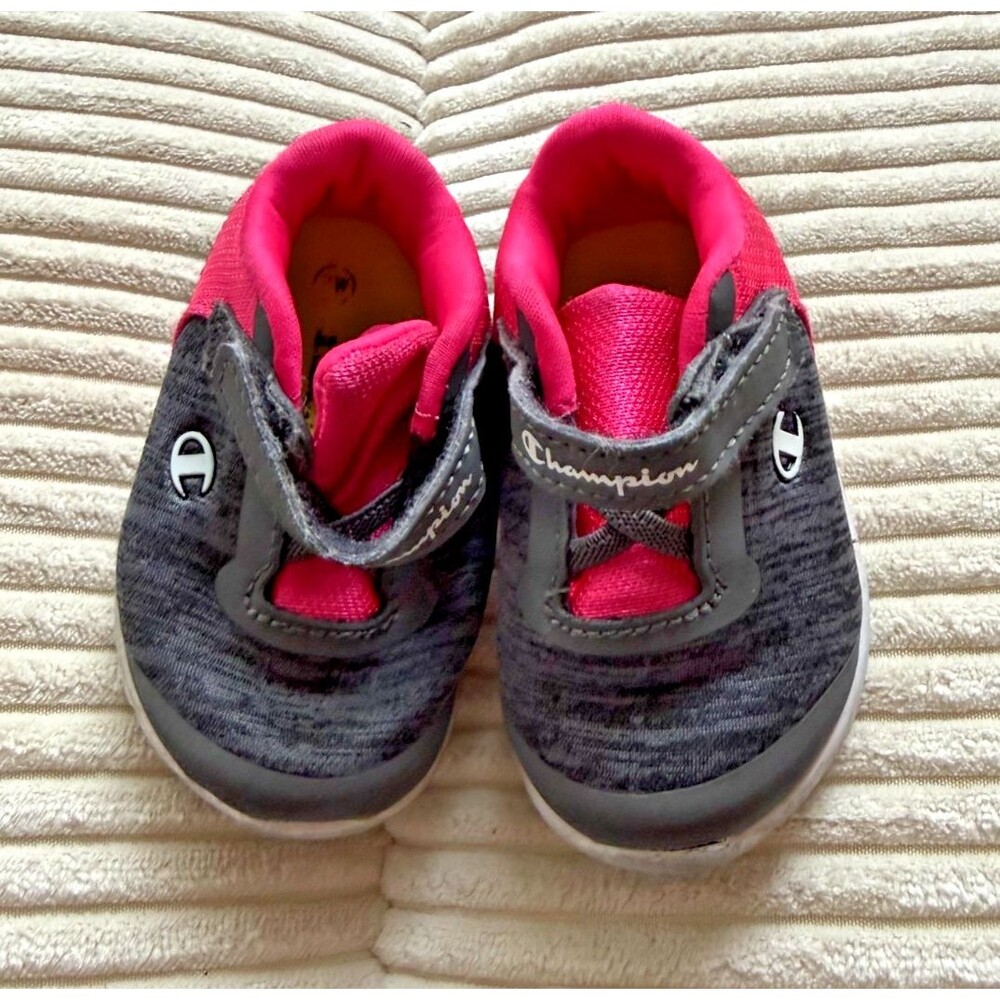 Champion Baby Infant Girls Sneakers Tennis Shoes Pink Gray Size 3W 3